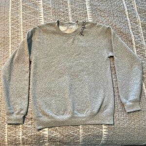 Park Barrett Grateful Script Sweatshirt Women’s Small Gray Cozy Fleece Pullover